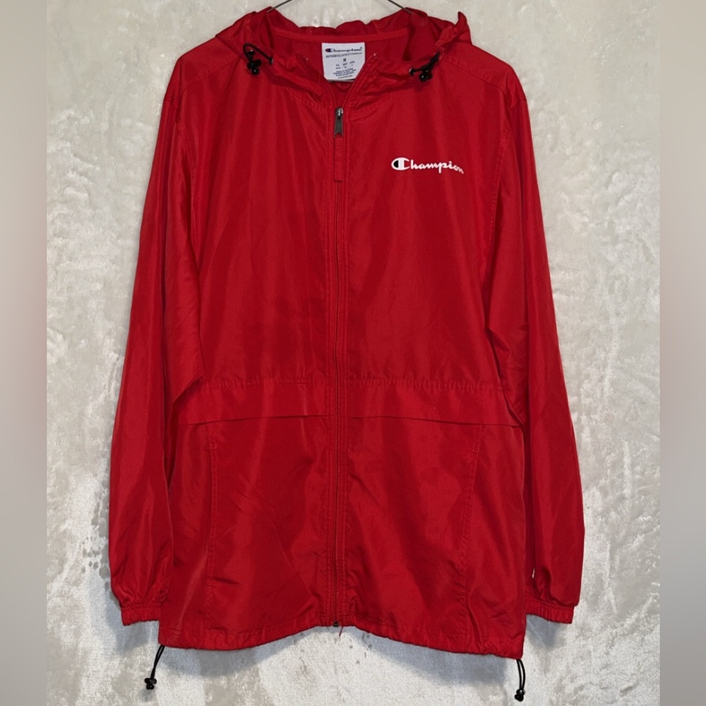 Champion Red Windbreaker Jacket
